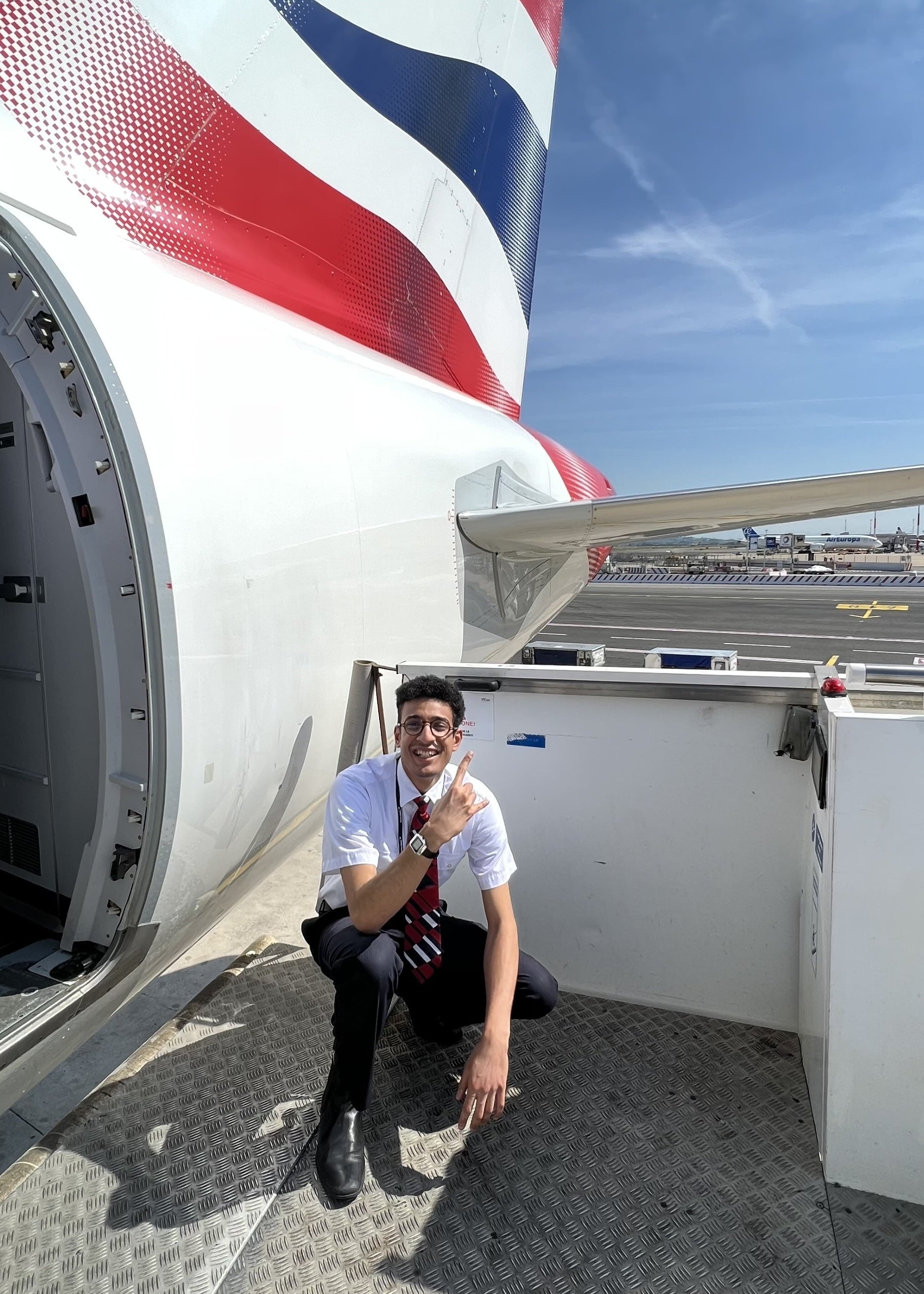 Mr El Farra trained other cabin crew when his visa application meant he could no longer travel by plane